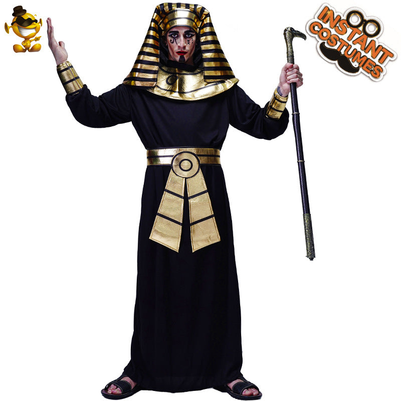 Adult men Halloween Egyptian pharaoh party costume Egyptian male king stage costume cosplay