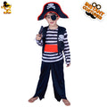 Boy's striped pirate look masquerade stage performance costume Halloween cosplay costume