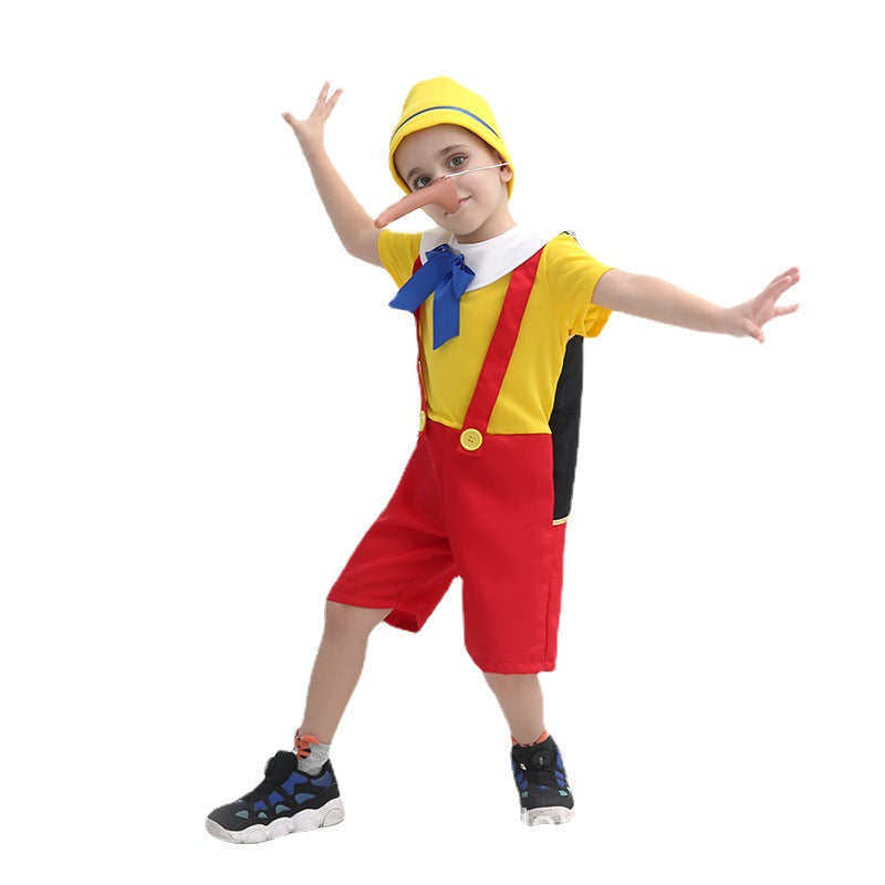 Halloween long nose Pinocchio children's cos costume Pinocchio adventures costumes shooting costume