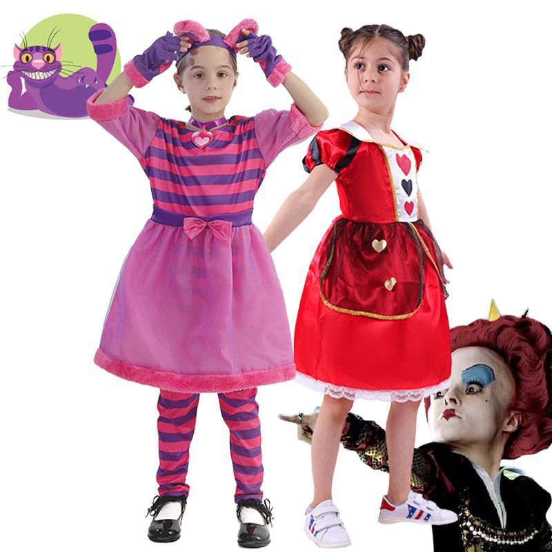 Halloween children's costume Alice in Wonderland cosplay cos costume Cheshire cat costumes