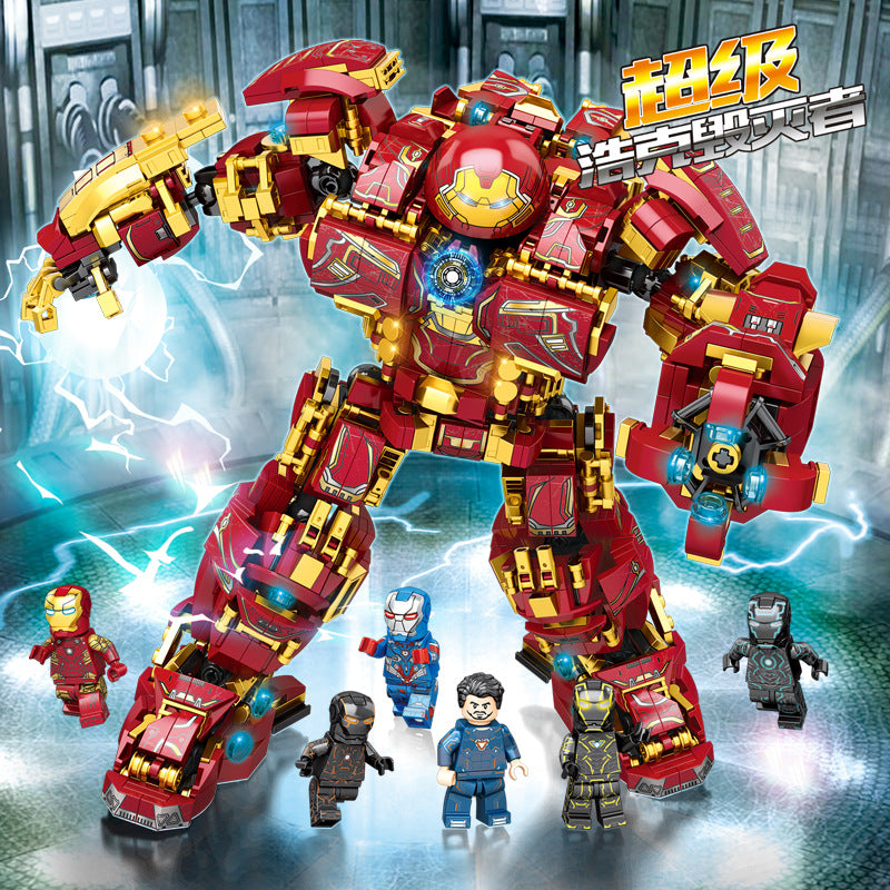 Iron Man anti-Hulk mecha Leyi building blocks Avengers armored boys educational assembled toys gift