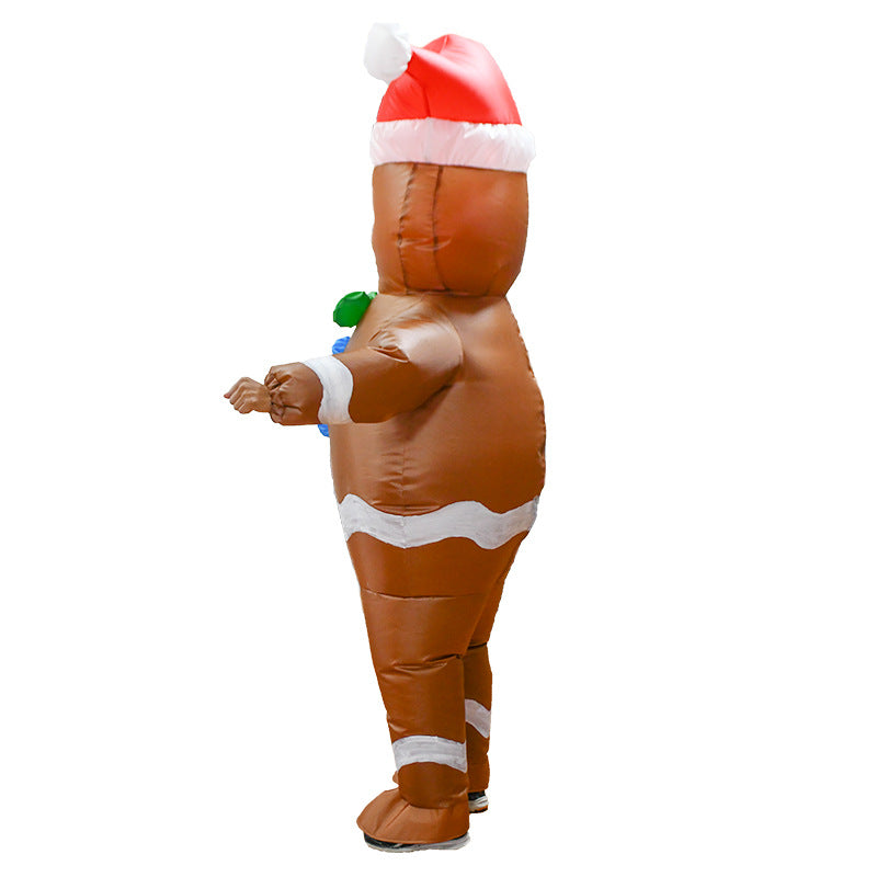 Christmas inflatable clothing cross-border Amazon gingerbread man inflatable clothing party funny clothing Festival performance costume