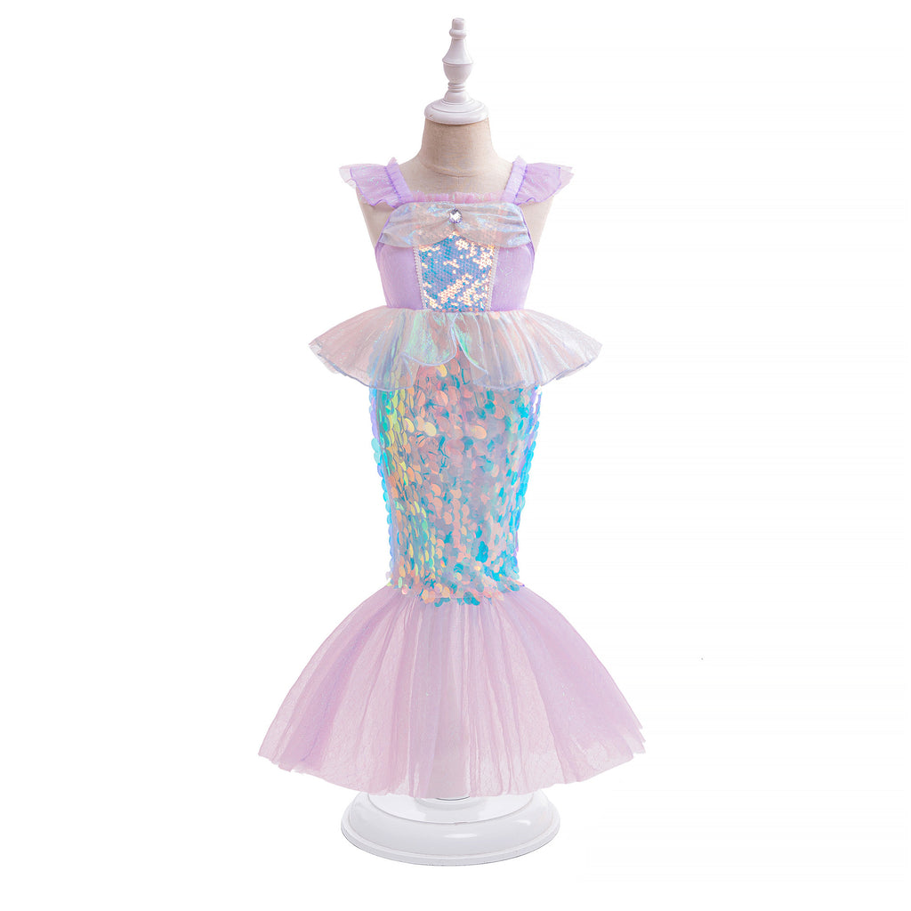 Girl's princess dress cosplay costume children mermaid dress children's party performance costume