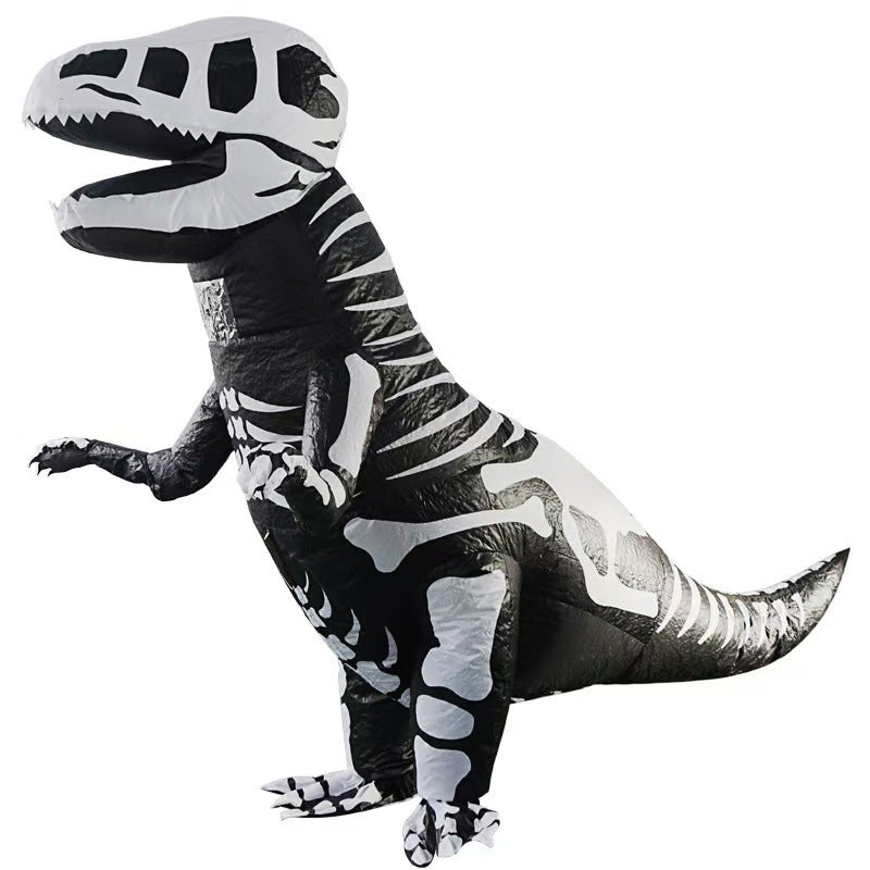 Halloween costume ribs Tyrannosaurus inflatable clothing stage dress up black and white zombie Tyrannosaurus inflatable clothing performance clothing