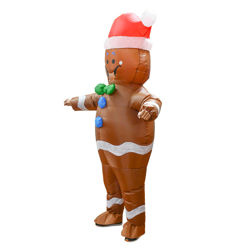 Christmas inflatable clothing cross-border Amazon gingerbread man inflatable clothing party funny clothing Festival performance costume