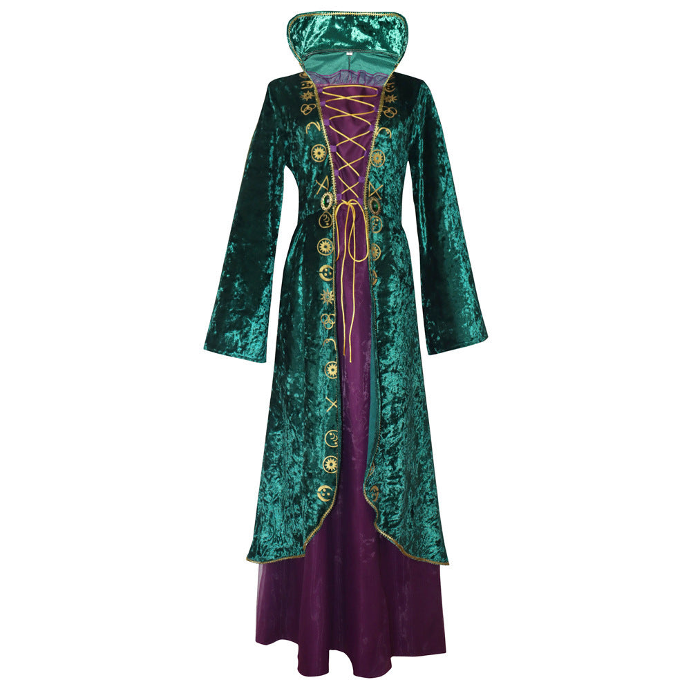 Witch also crazy cos costume medieval dress Fred costumes cosplay Halloween costume