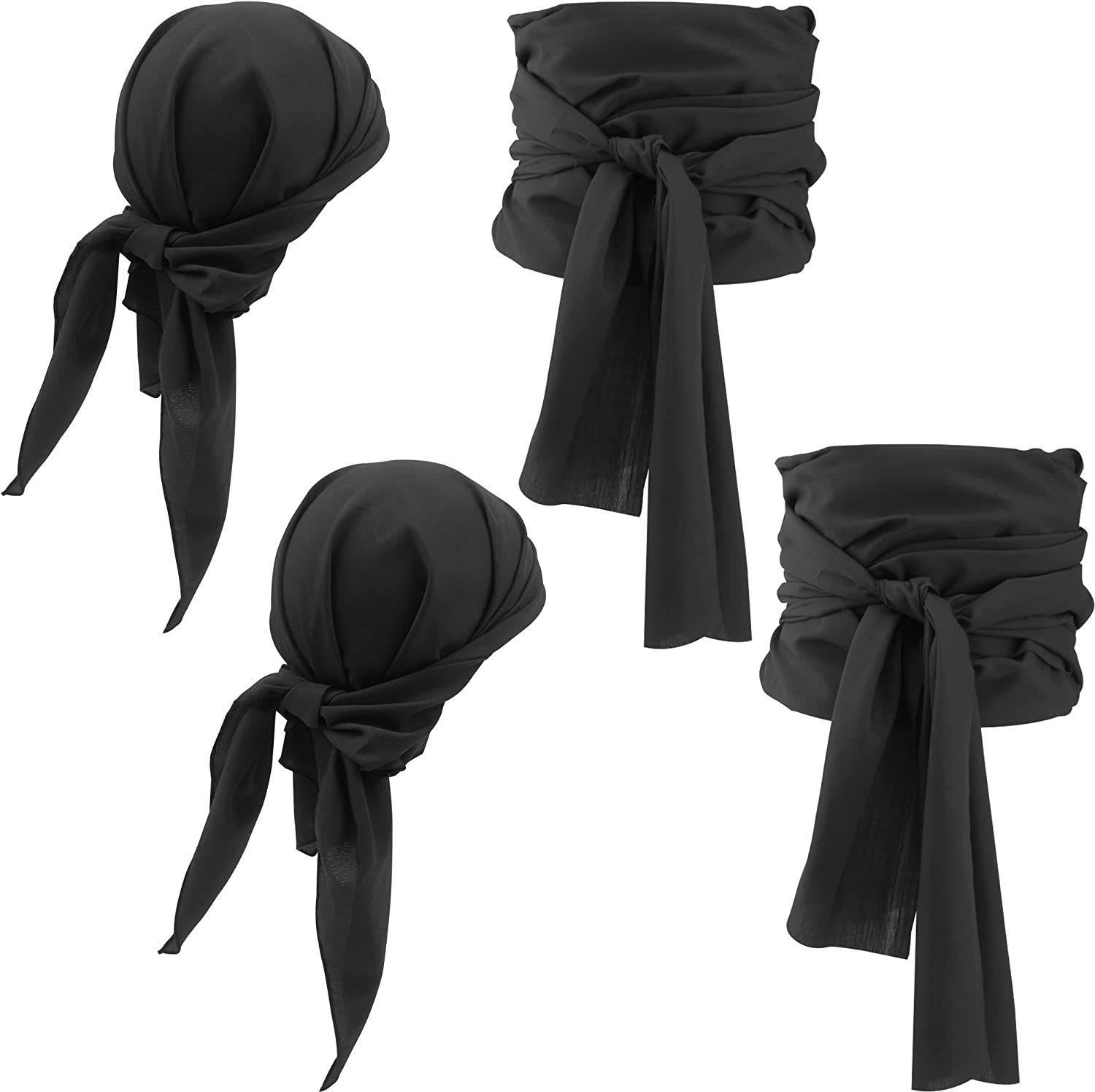 Amazon Halloween pirate costume medieval renaissance linen pirate headscarf and belt costume accessories