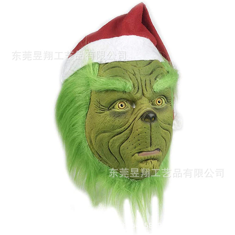 Grinch latex mask for Christmas Halloween costume
