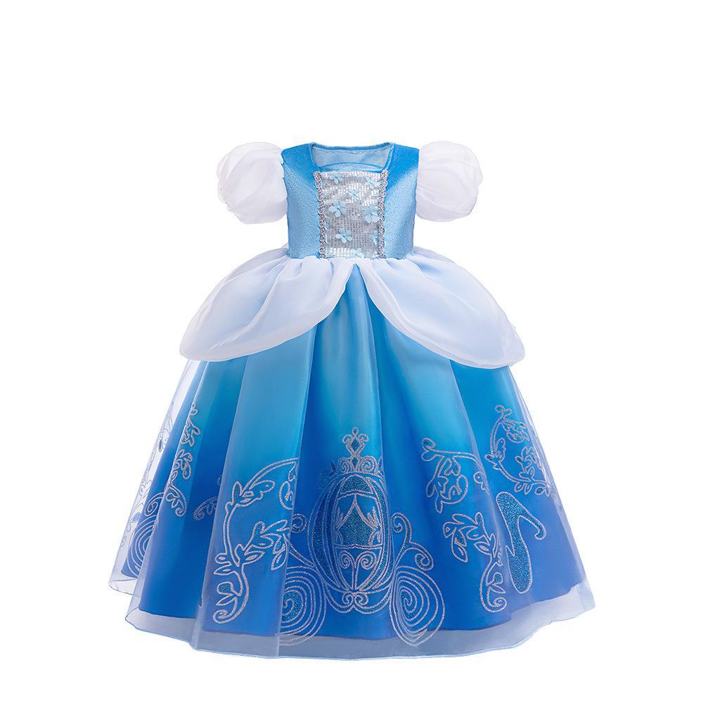 Girl's Halloween Costume Cos Cinderella princess dress puffy dress dress Cinderella Costume