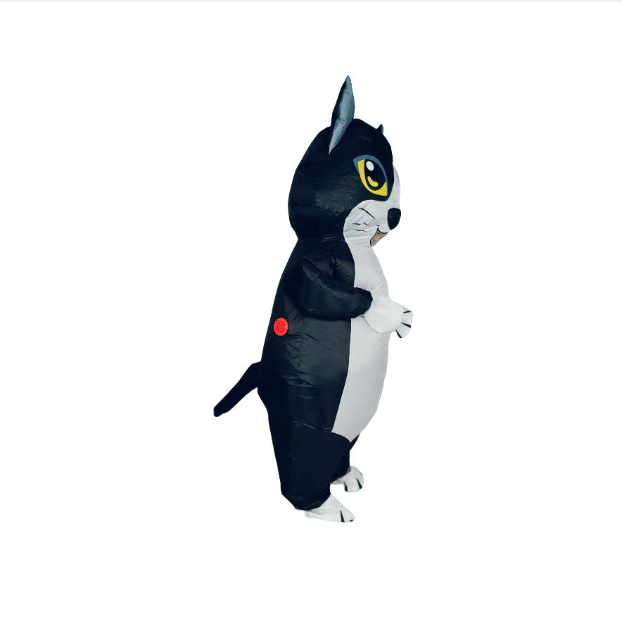 Halloween funny role play adult costume Pikachu inflatable clothing performance black cat inflatable clothing decoration