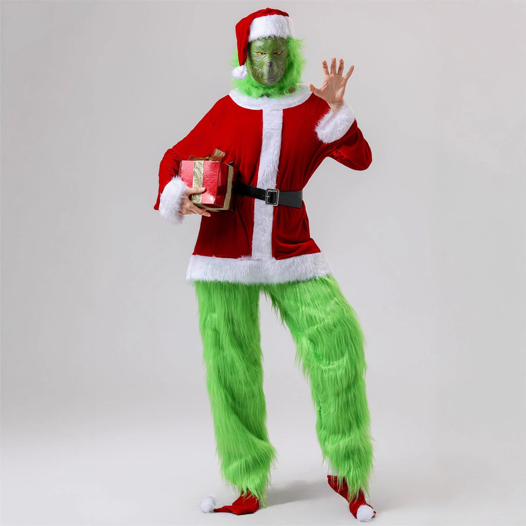 Christmas themed Grinch cosplay costume