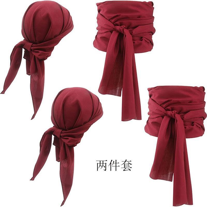 Amazon Halloween pirate costume medieval renaissance linen pirate headscarf and belt costume accessories
