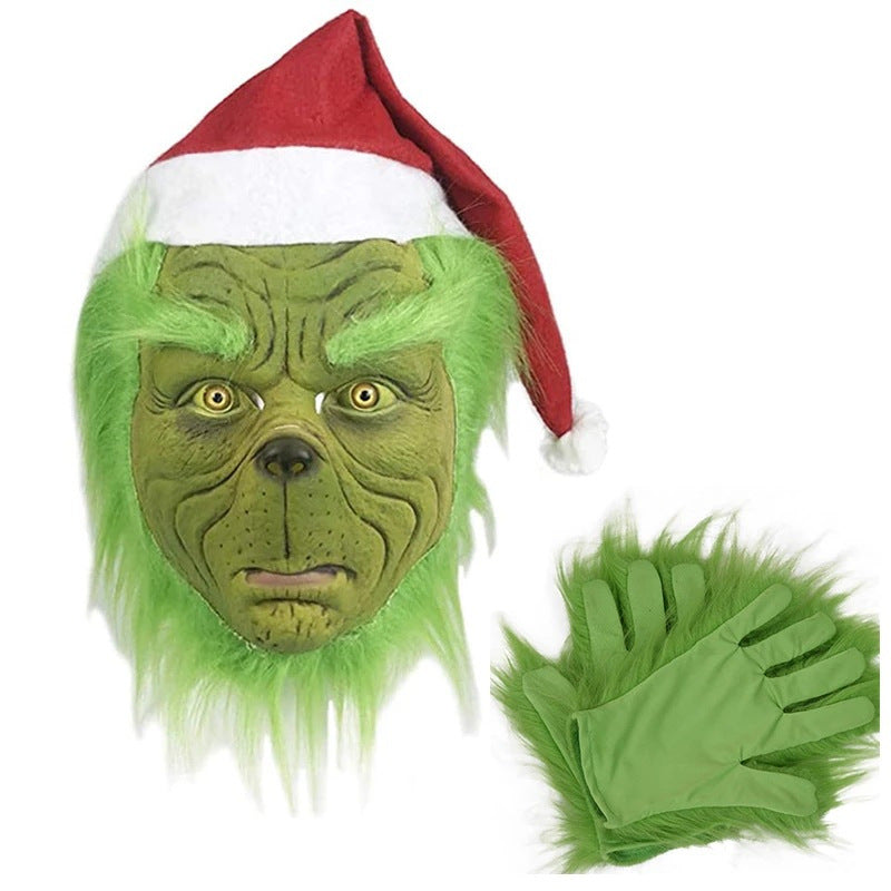 Grinch latex mask for Christmas Halloween costume