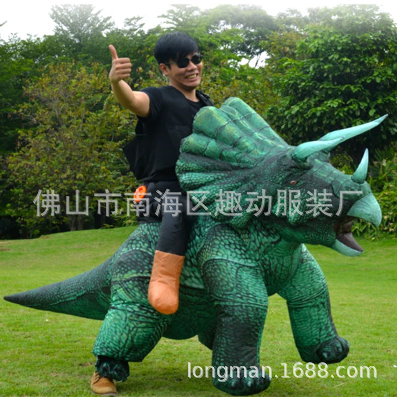 Inflatable Triceratops pterosaurus cartoon costume walking anime clothing mascot inflatable costume dinosaur stage performance