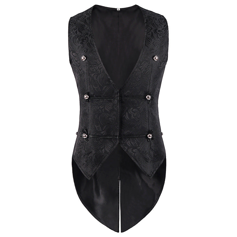 2022 Amazon wish New Men's medieval costume retro Gothic formal dress vest Halloween costume