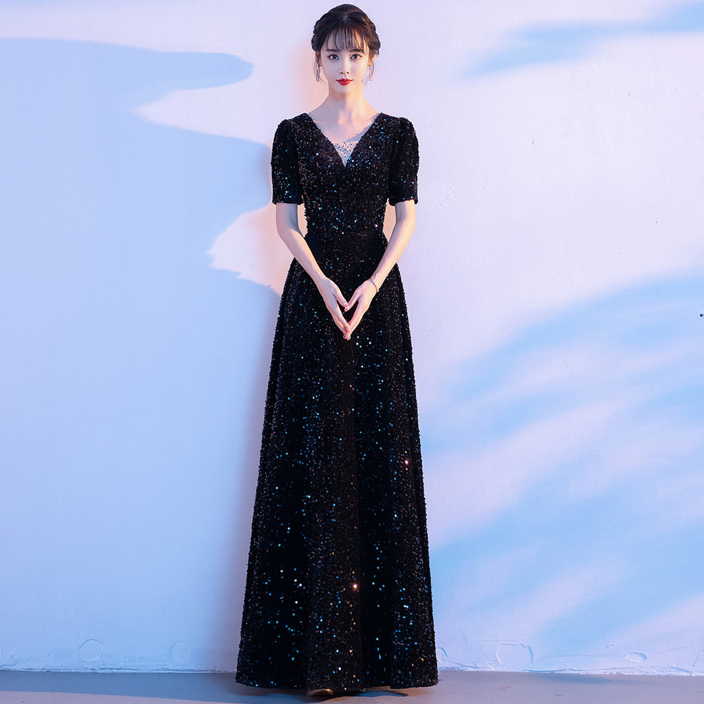 Wine Red chorus costume female dress singing red song dress chorus costume competition conductor performance costume