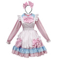 Halloween pink maid costume LOLITA dress LOLITA stage wear maid Ware soft girl cafe maid costume