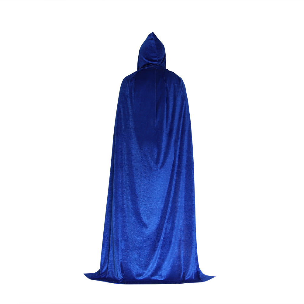 Halloween cloak costume party makeup costume props children adult cloak black pleuche death ball
