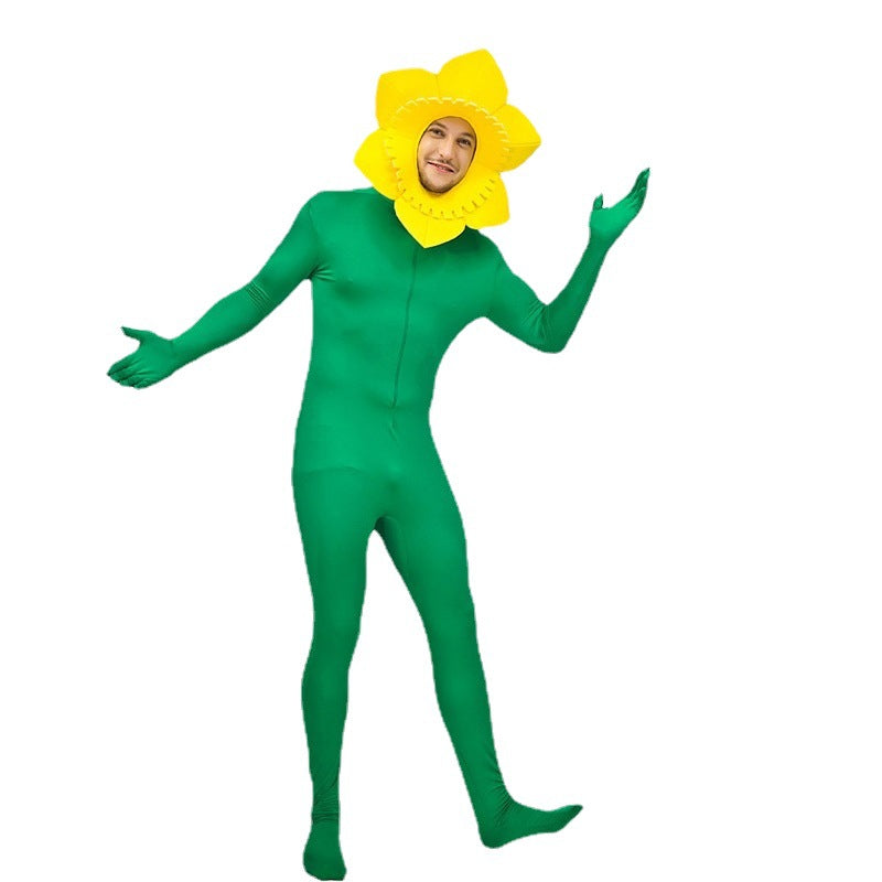 Big male sunflower suit Carnival spoof costume stage performance costume and accessories cosplay costume role play