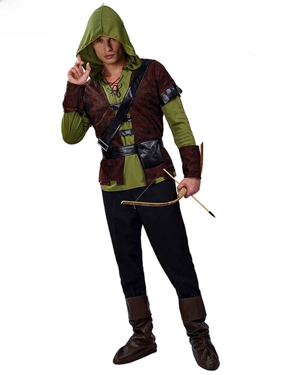 Halloween adult men archers cosplay costume European rogue stage party performance costume