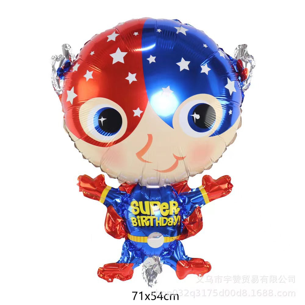 Avengers aluminum balloon Iron Man Spider-Man Superman Hulk Ant Man Captain America Falcon cross border