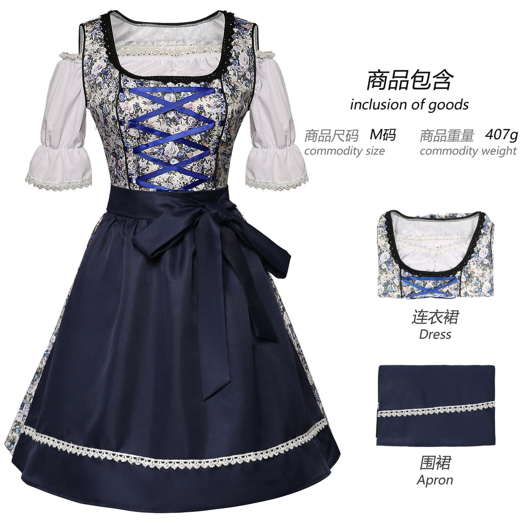 Halloween carnival costume German beer festival costume split size suspender suit Bavarian women's wear