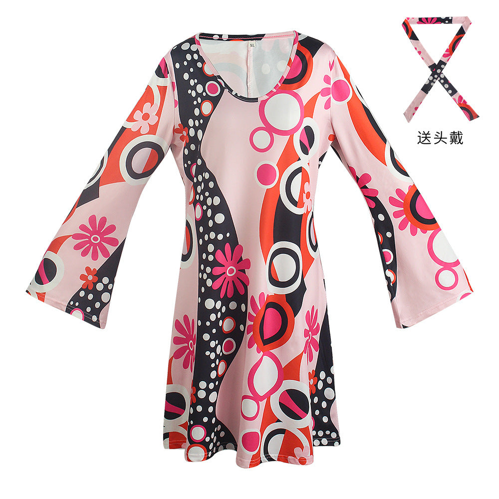 Halloween Arabic cos costume tassel hippie costume hippie retro cosplay performance costume