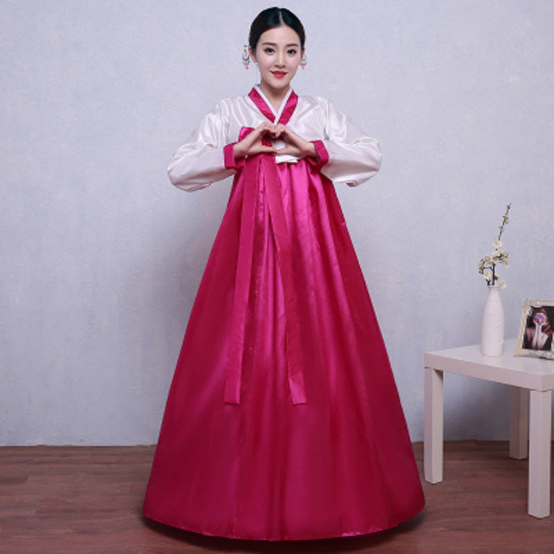 Hanbok women's adult Korean costume traditional Korean Ancient Costume National minority dance costume for the annual meeting