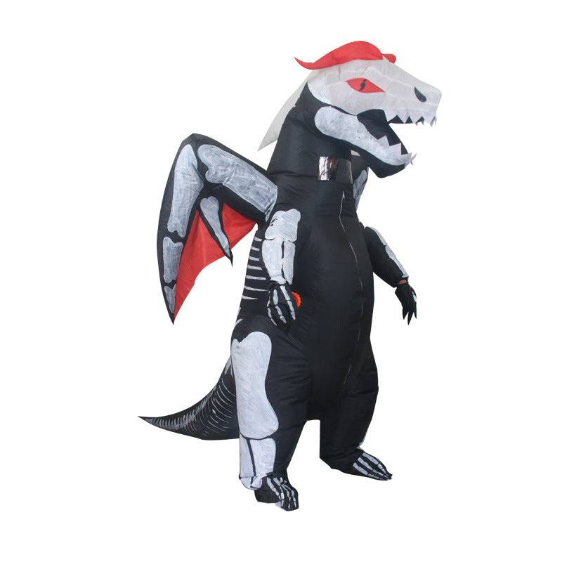 Halloween skull Dragon inflatable clothing annual meeting funny card head doll inflatable skull rib dragon costume stage props