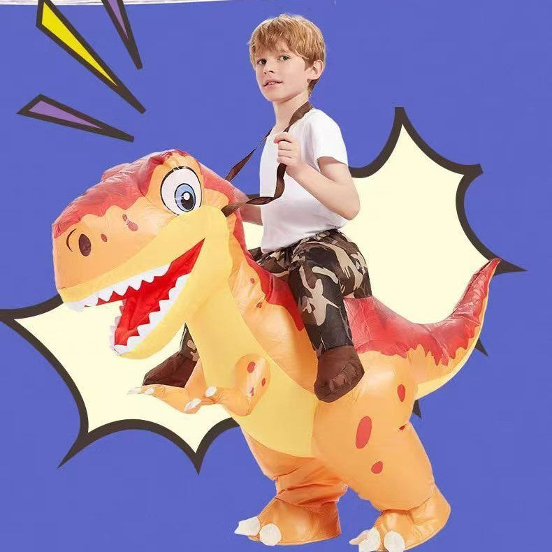 Dinosaur funny inflatable clothing children's riding doll funny Halloween kindergarten performance costume parent-child activity toys