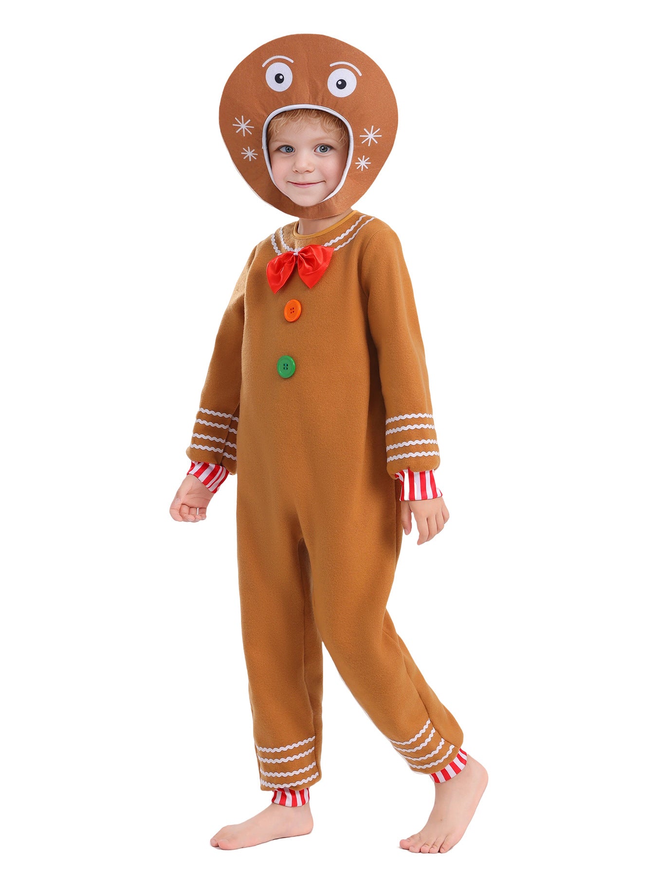 New children's cos costume Christmas costume Gingerbread Man cartoon Halloween party performance set