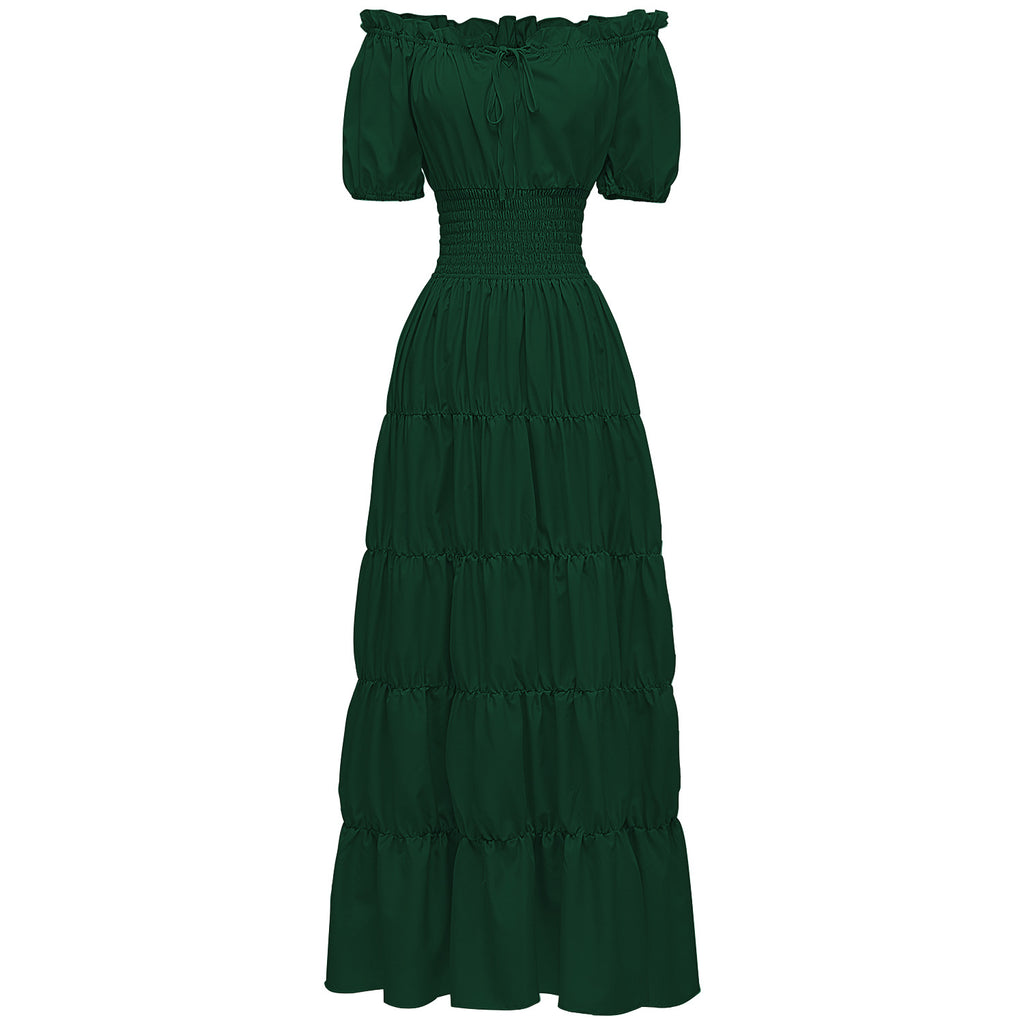 Medieval Renaissance lady long dress stage costume Halloween COS role play vintage costume