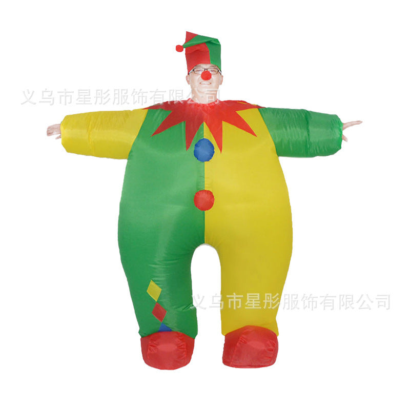 Cross-border Halloween performance inflatable costume American team clown party performance costume performance activity inflatable costume