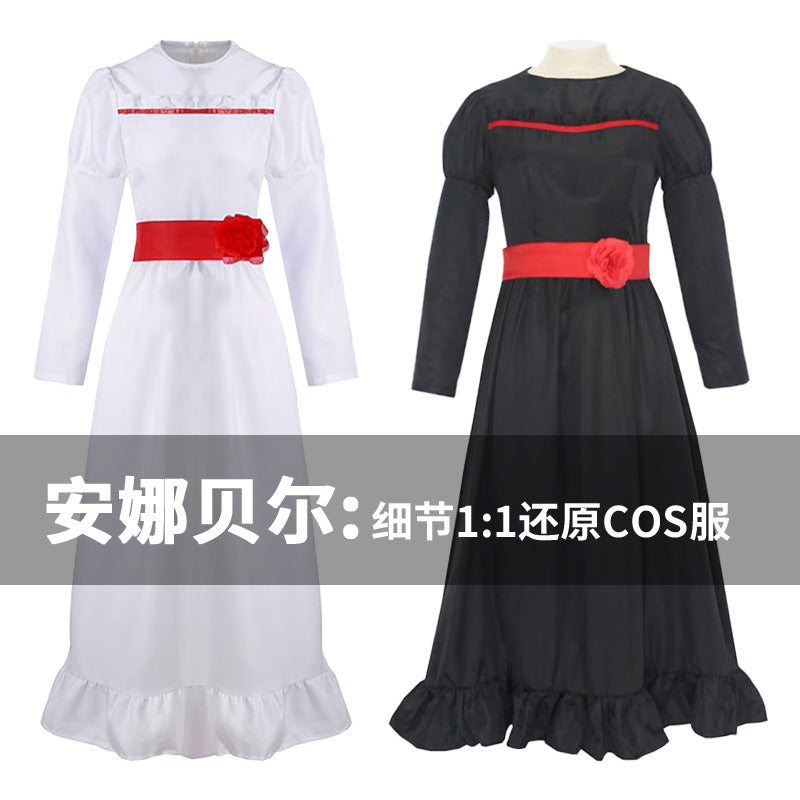 Horror doll Annabel cos costume Halloween cosplay Annabel Cospaly costume secondary element