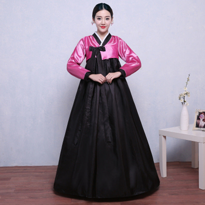 Hanbok women's adult Korean costume traditional Korean Ancient Costume National minority dance costume for the annual meeting