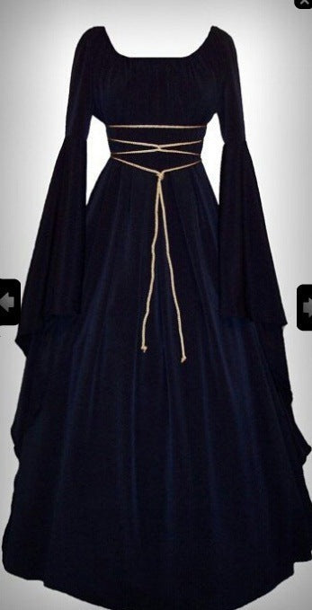 European and American Foreign Trade Amazon stage performance costume Halloween costume wizard Party black strap witch costume