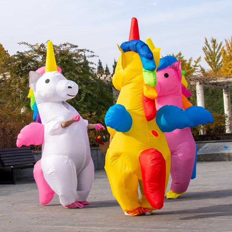 Unicorn inflatable costume adult and children Party parent-child watch show props Cartoon Doll Tianma cross-border hot selling