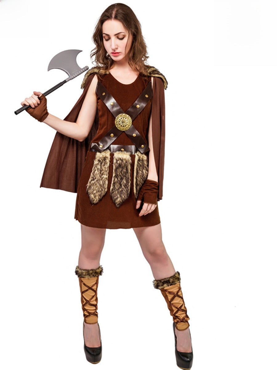 Big girl Vikings dress stage performance costume and accessories cosplay primitive man costume cosplay party costume