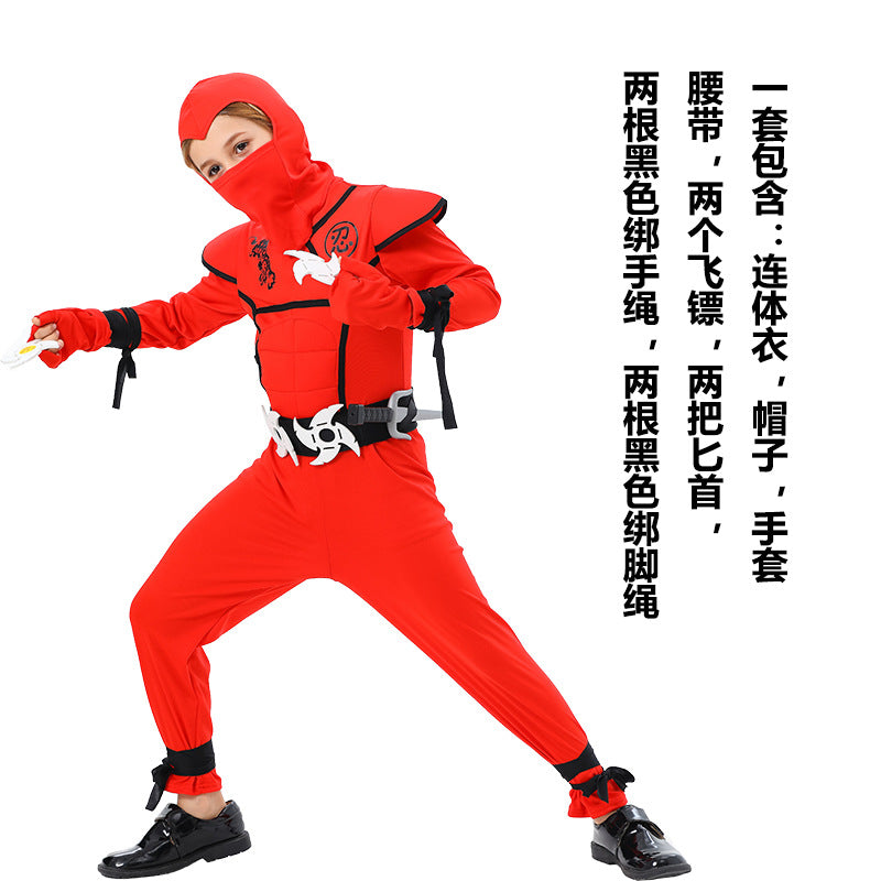 cosplay Halloween costume children's Ninja muscle costume samurai performance costume anime same game theme