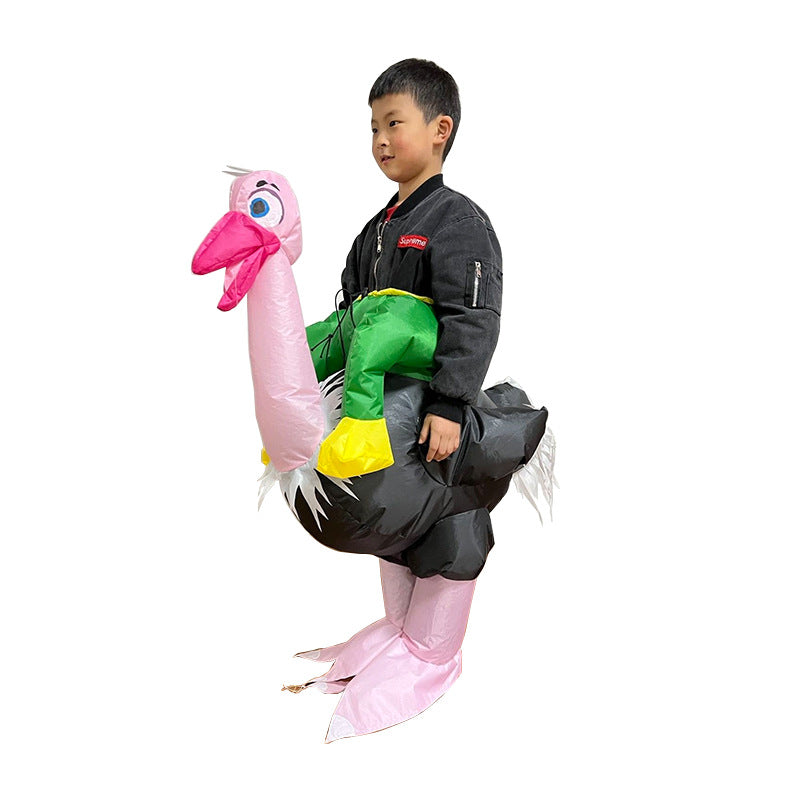 Carnival party flamingo inflatable clothing parent-child entertainment children Flamingo walking doll performance costume and accessories wholesale factory