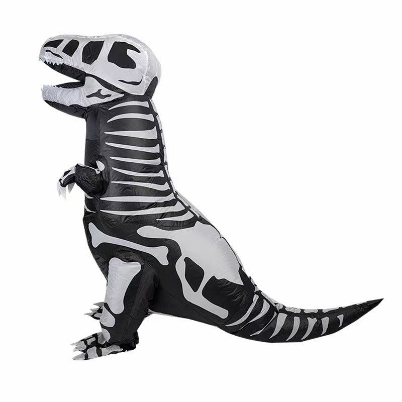 Halloween costume ribs Tyrannosaurus inflatable clothing stage dress up black and white zombie Tyrannosaurus inflatable clothing performance clothing