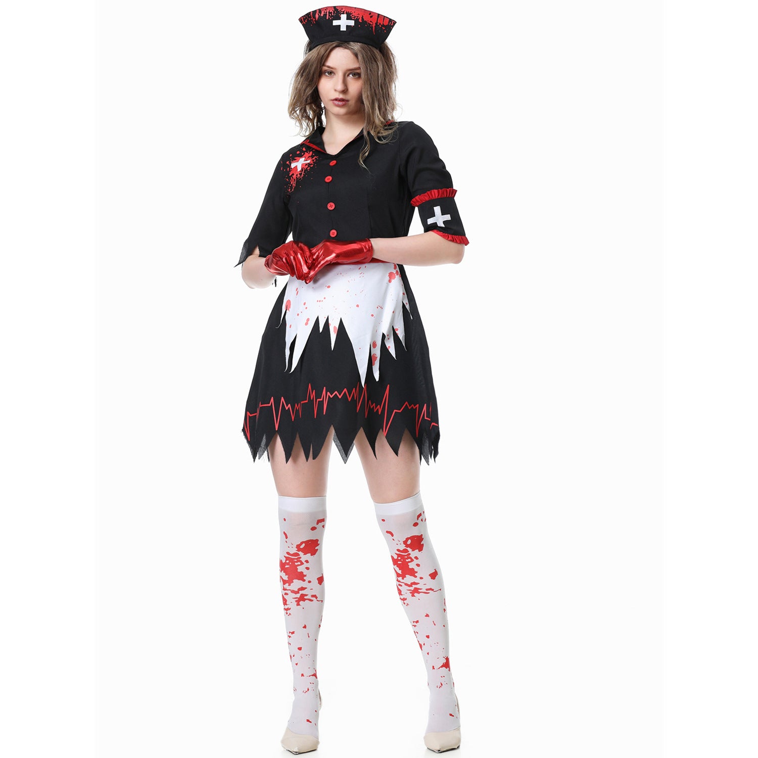 Halloween Vampire Nurse Costume M-XL
