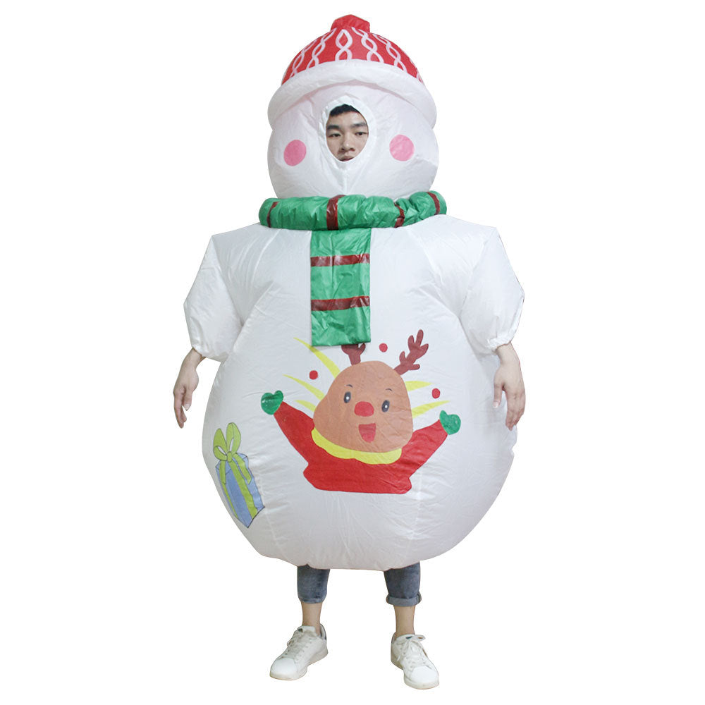 Halloween Santa Claus clothes snowman riding elk inflatable clothing Carnival cloth Christmas tree gingerbread man costume