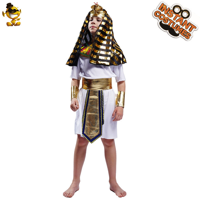 2019 new little boy pharaoh costume role cosplay clothes performance costume Halloween cosplay costume
