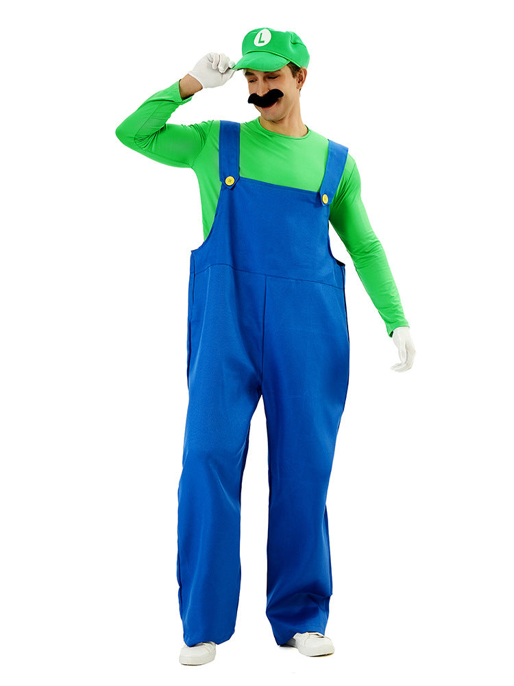 Halloween Masquerade clothes Mary costume cosplay men's and women's adult costume Mario costume