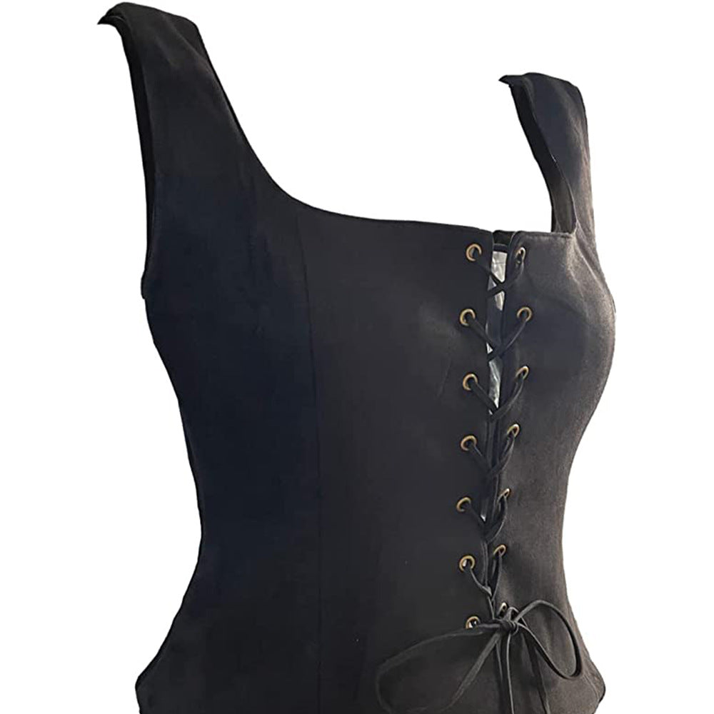 Amazon Renaissance Viking cos costume vest suede vest Halloween costume factory