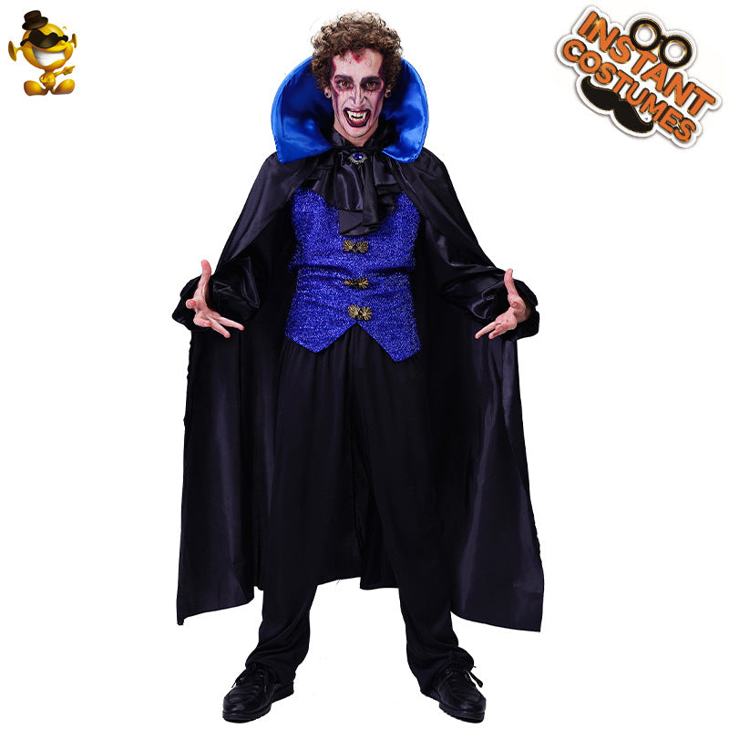 Adult men Halloween horror vampire party costume big male vampire role play performance costumes
