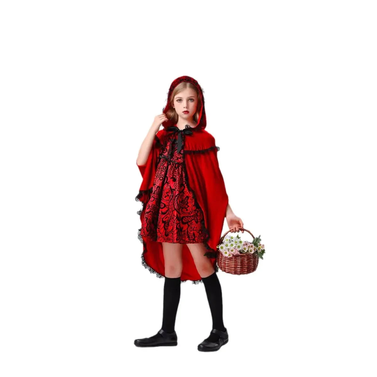 Gothic Halloween cloak cloak Little Red Riding Hood costume medieval performance costume role play June 1 performance costume