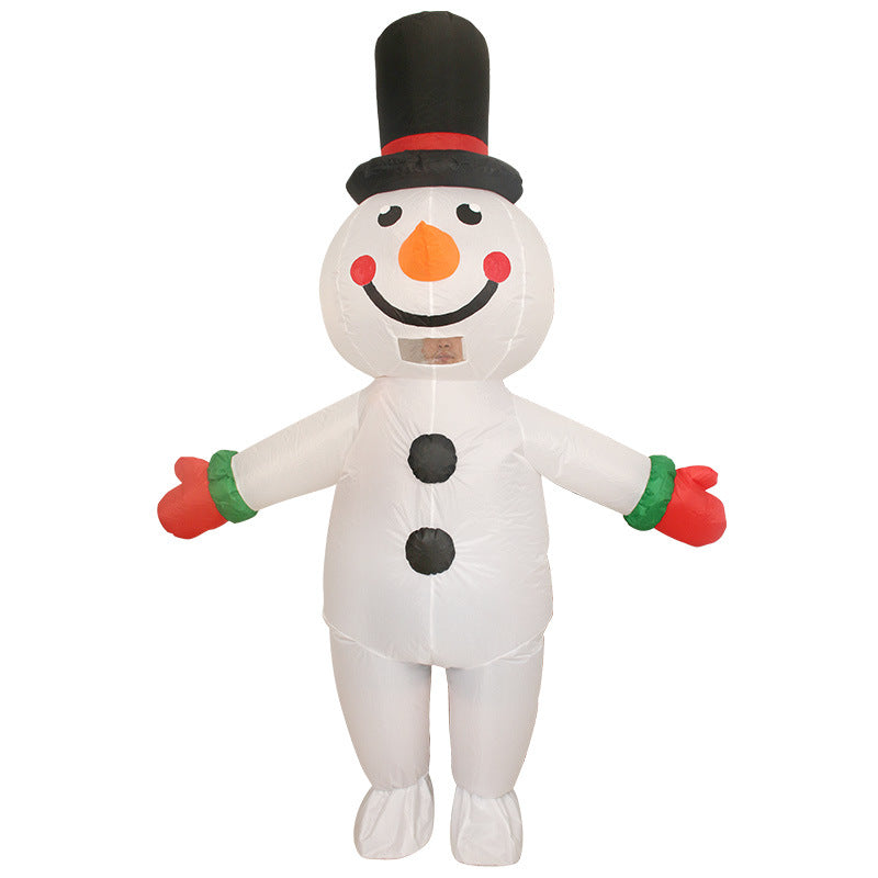 Halloween Santa Claus clothes snowman riding elk inflatable clothing Carnival cloth Christmas tree gingerbread man costume