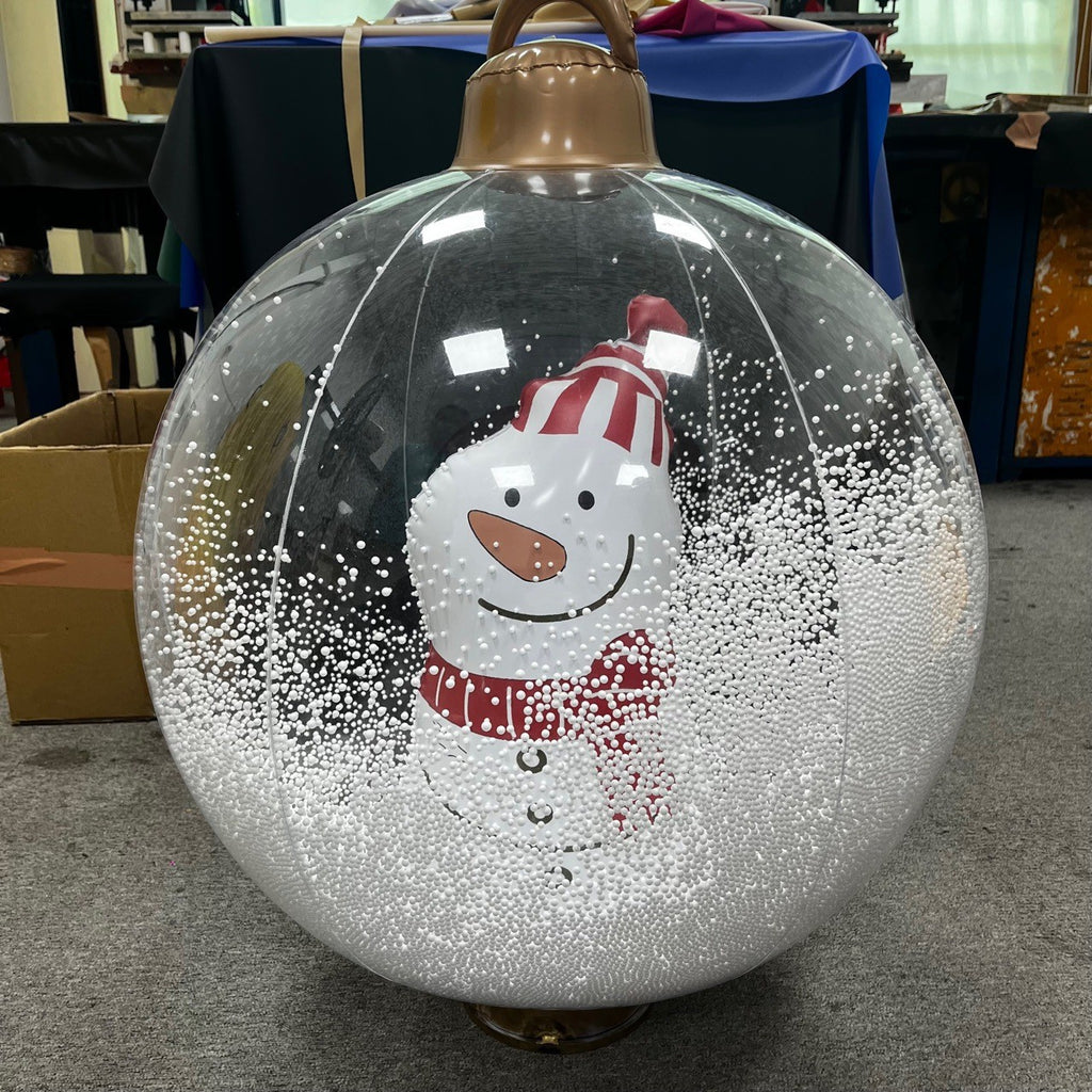 2023 new inflatable Christmas ball inflatable LED Christmas luminous hanging ornament crafts children Christmas snowman